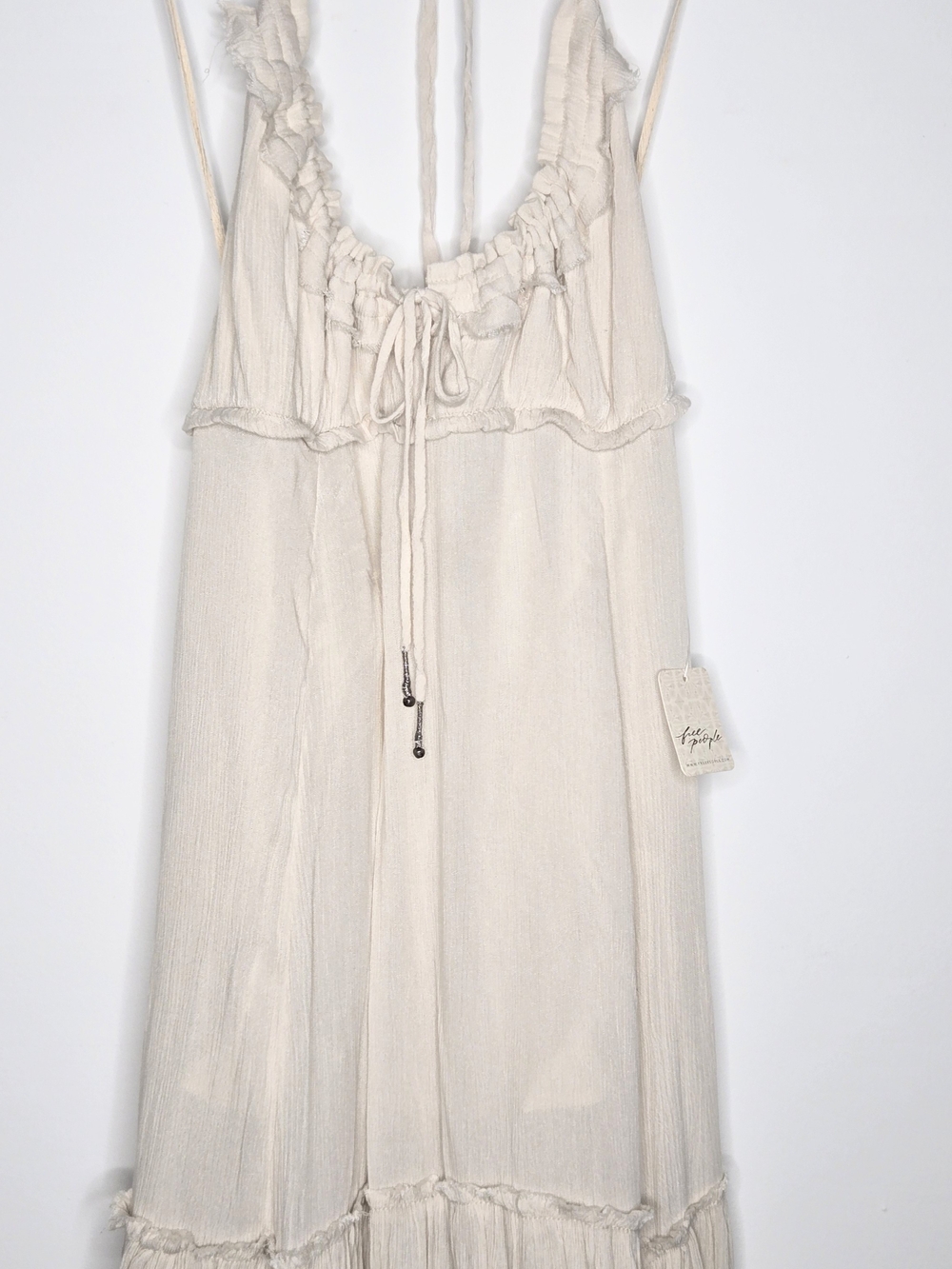 NWT Free People Burst Of Bliss Maxi Dress Cream Boho Flowy, Romantic Tiered  XS - Picture 5 of 14